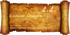 Lechner Levente névjegykártya